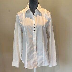 Coldwater Creek White Long Sleeve Button Down Shirt